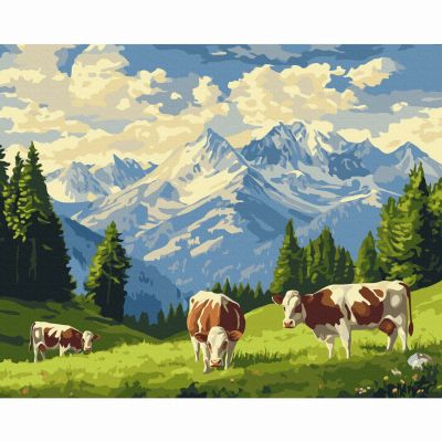 Картина за номерами Brushme Сонячний ранок на лузі 40х50 см (BS54245)