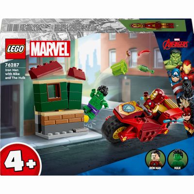 Конструктор LEGO Super Heroes Marvel Залізна Людина на мотоциклі й Галк (76287)
