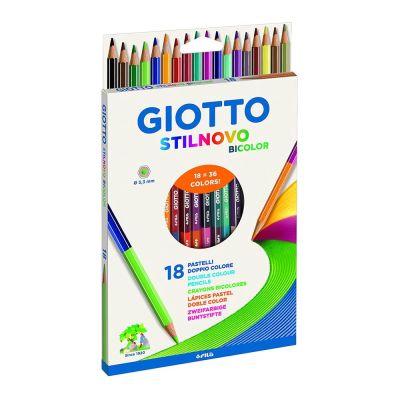 Олівці кольорові Fila Giotto Stilnovo двосторонні 18 штук (25720000)