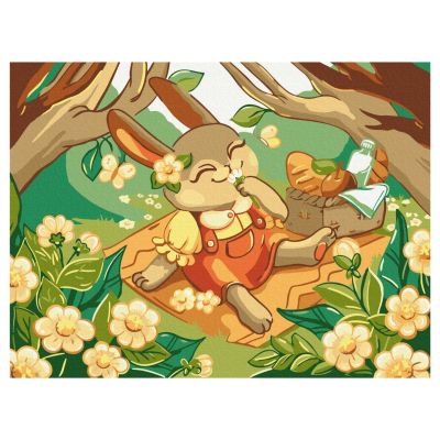 Картина за номерами Brushme Зайченя на пікніку (KBS0138)