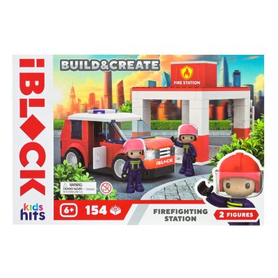 Конструктор IBLOCK Junior Kids hits Build & create Firefighting station (KH43/002/4)