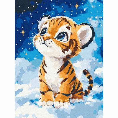 Картина за номерами Brushme Мрійливе тигреня 30х40 см (KBS0190)
