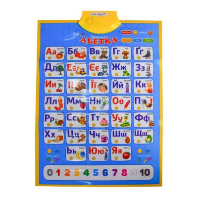 Інтерактивний плакат Країна іграшок Абетка Крок до школи українською (PL-719-57)