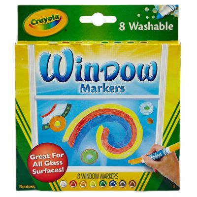 Фломастери Crayola для малювання на склі 8 шт (58-8165)