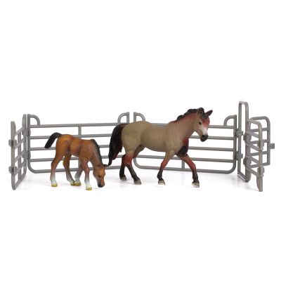 Набір фігурок Kids Team Ферма Кінь саврасий сірий та лоша (Q9899-X5/1)