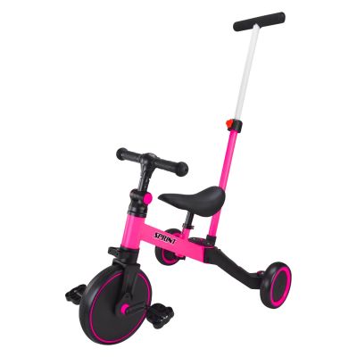 Велосипед Країна Іграшок Триколісний 2 в 1 рожевий (TR2451)