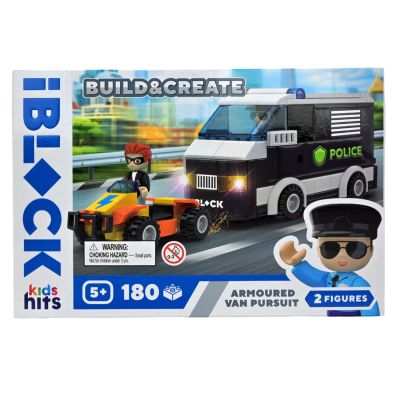 Конструктор IBLOCK Build & create Armoured van pursuit 180 деталей (KH41/003/3)