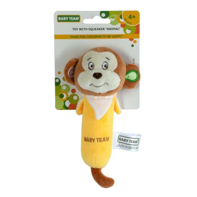 Іграшка з пищалкою Baby Team Мавпочка (8507/8507-4)