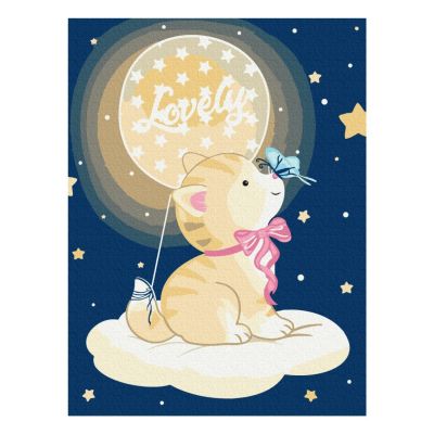 Картина за номерами Brushme Котик на хмаринці (KBS0095)