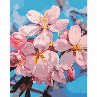 Картина за номерами Brushme Цвіт сливи Anastasiia Osmolovska 40х50 см (BS54283)