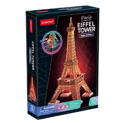 Тривимірний пазл CubicFun Night edition Ейфелева вежа із LED-підсвічуванням (L534h)