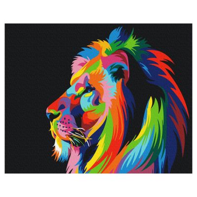 Картина за номерами Brushme Веселковий цар звірів (BS3973)