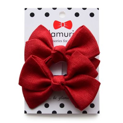 Бантики Glamurino Classic M червоні (2022.4)
