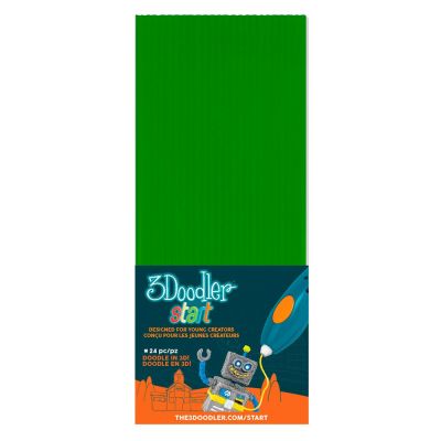 Набір стрижнів для 3D-ручки 3Doodler Start Зелений (3DS-ECO07-GREEN-24)
