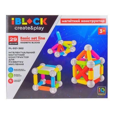 Магнітний конструктор IBLOCK 29 деталей (PL-921-362)