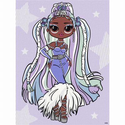 Картина за номерами Ідейка Lol Surprise OMG Fashion show Lady Braids зі стразами 30х40 см (KHO6272)