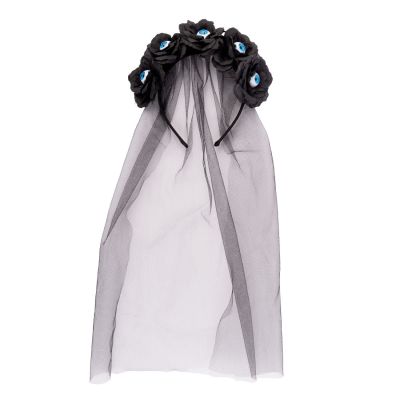 Обруч Yes! Fun Хелловін Чорна вдова з фатою (974508)