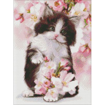 Алмазна мозаїка Ідейка Пухнасте кошеня 30 х 40 см (AMO7577)