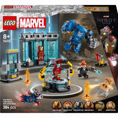 Конструктор LEGO Marvel Super Heroes Лабораторія Залізної Людини: зал обладунків (76315)