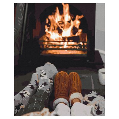 Картина за номерами Brushme Затишок біля каміна (BS52537)