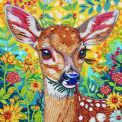 Алмазна мозаїка Brushme Оленя в квітах (BH034)