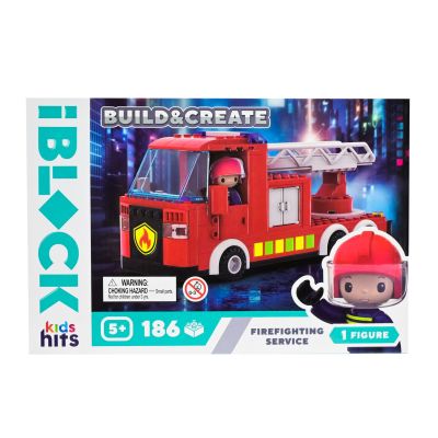 Конструктор IBLOCK Build & create Firefighting service 186 деталей (KH17/001/3)