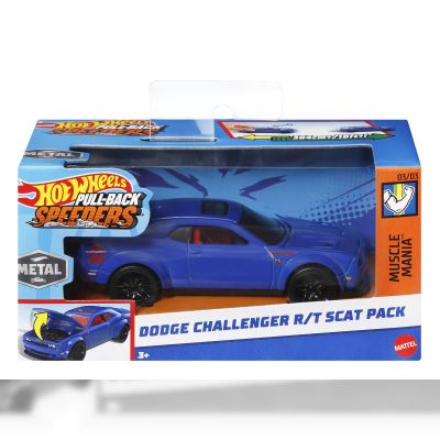 Автомодель Hot Wheels Pull-back speeders Dodge challenger R/T Scat pack (HPR70/HWH39)