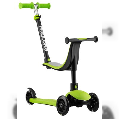 Самокат Miqilong Alamo 3 в 1 зелений (ALAMO-125-GREEN)
