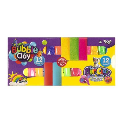 Набір для творчості Danko Toys Air Clay Bubble Clay неоновий колір (ARBB-02-01U)
