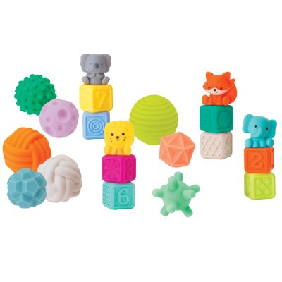 Ігровий набір Infantino М'ячики, кубики і лісові звірятка (315364)