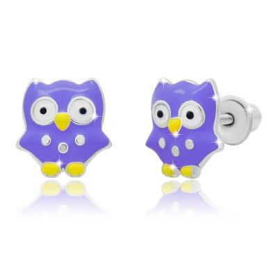 Сережки UmaUmi Сова фіолетова (0010000004960)