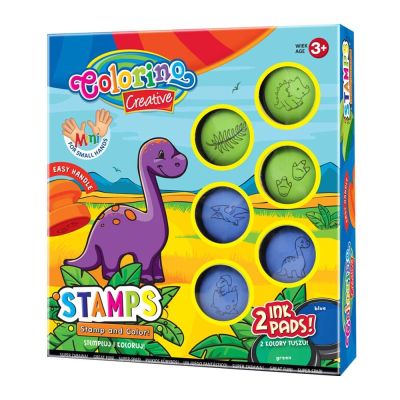 Набір штампів Colorino Динозаври 6 штампів 2 подушечки (36681PTR)
