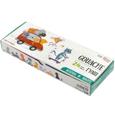 Набір гуашевих фарб ROSA Kids Cats 24 кольори (301104)