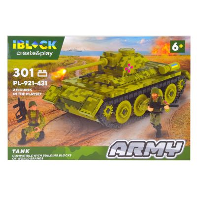 Конструктор IBLOCK Army Танк 301 деталь (PL-921-431)