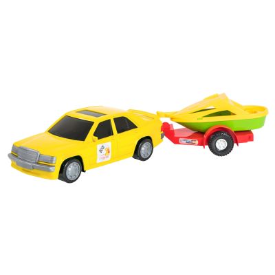 Автомодель Tigres Мерс жовтий з причепом з корабликом (39003/39003-2)