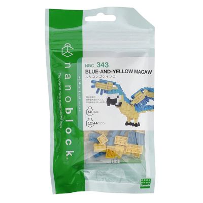 Конструктор Nаnoblock Жовто-блакитний ара 140 елементів (124117)