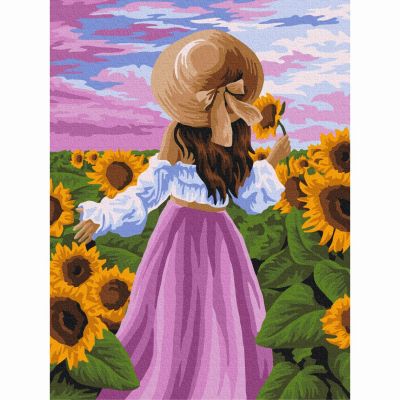 Картина за номерами Brushme Леді в соняшниках (BS51571 )