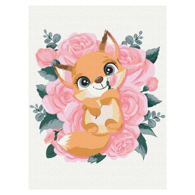 Картина за номерами Brushme Лисичка в квітах (KBS0001)