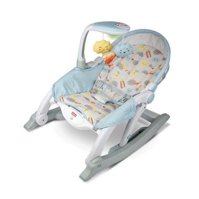 Шезлонг-гойдалка WinFun Grow with me 2 в 1 блакитна (802101-NL)