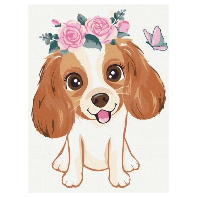 Картина за номерами Brushme Песик в віночку (KBS7115)