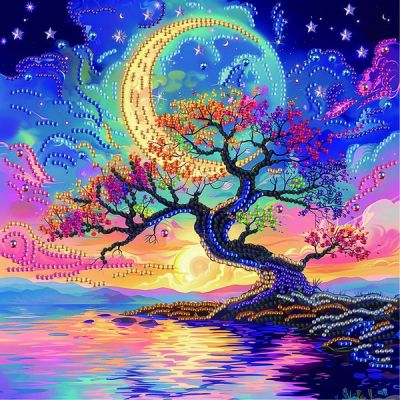 Алмазна мозаїка Brushme Дерево в місячному сяйві (BH019)