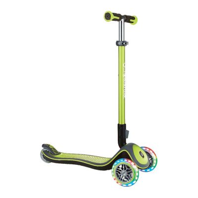 Самокат Globber Elite deluxe зелений з підсвіченням (444-406)