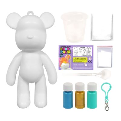 Набір для творчості Pour Palz Флюїд Арт Брелок Ведмедик блакитний (GS-G08162/1)