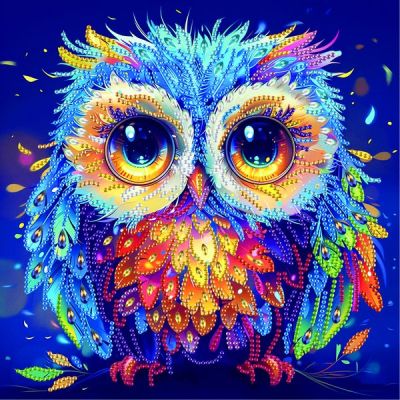Алмазна мозаїка Brushme Кольорова сова (BH037)