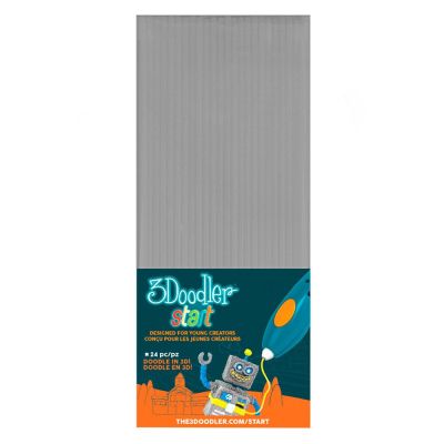 Набір стрижнів для 3D-ручки 3Doodler Start Сірий (3DS-ECO08-GREY-24)