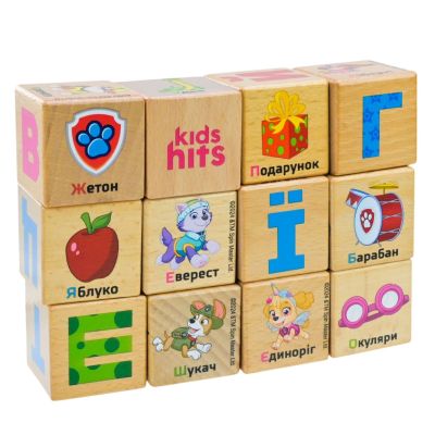​Ігровий набір Kids Hits Paw Patrol Дерев'яні кубики з абеткою (KH20/046)
