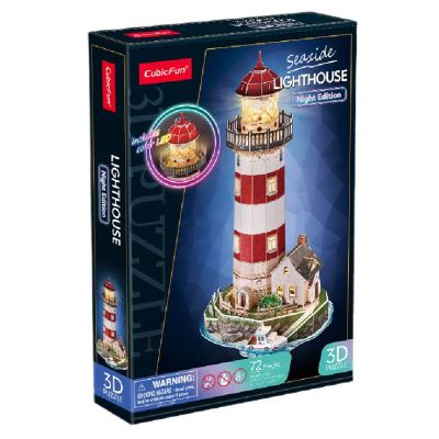 Тривимірний пазл CubicFun Night edition Маяк із LED-підсвічуванням (L540h)