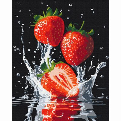 Картина за номерами Brushme Соковита полуниця 40х50 см (BS54154)