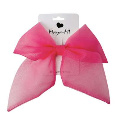 Заколка Мауа-МІ Бантик Невагомість яскраво-рожевий (0199-0147-3-1)