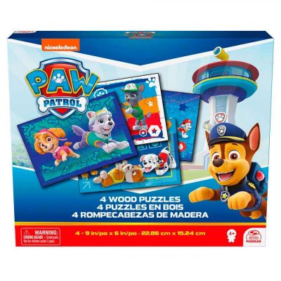 Пазл дерев'яний Spin Master Paw Patrol 4 в 1 (SM98490/6066803)
